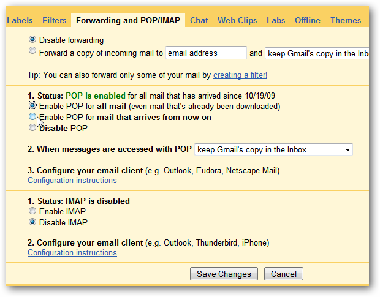 microsoft outlook 2007 email setup